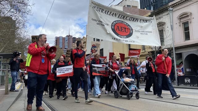 Show us the money: teachers mock 'education state' tag