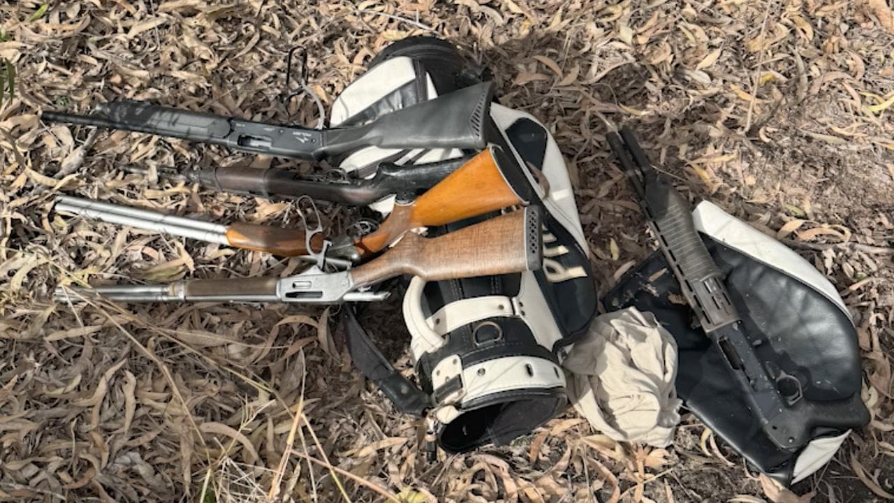 'Dangerous' fugitive captured after weapons haul seized