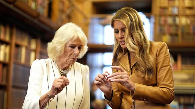 Camilla delights US first lady with miniature books