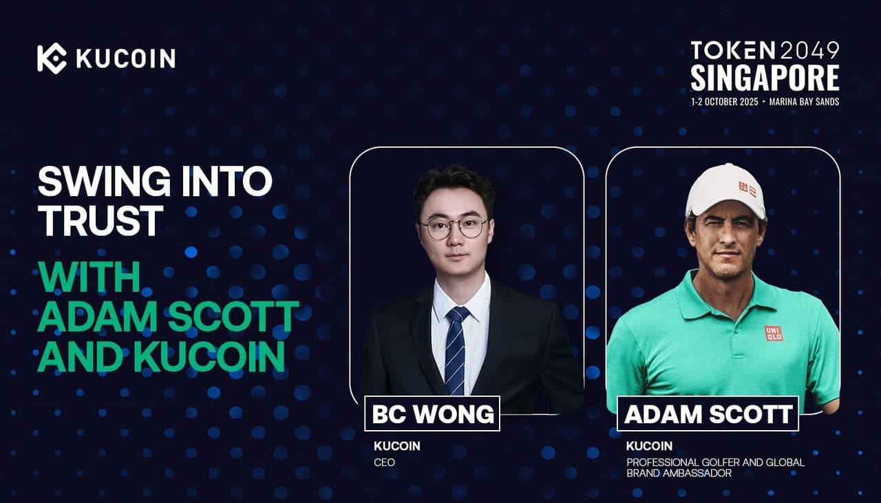 Swing Into Trust with Adam Scott and KuCoin at TOKEN2049 Singapore, Highlighting Trust and Innovation in Crypto