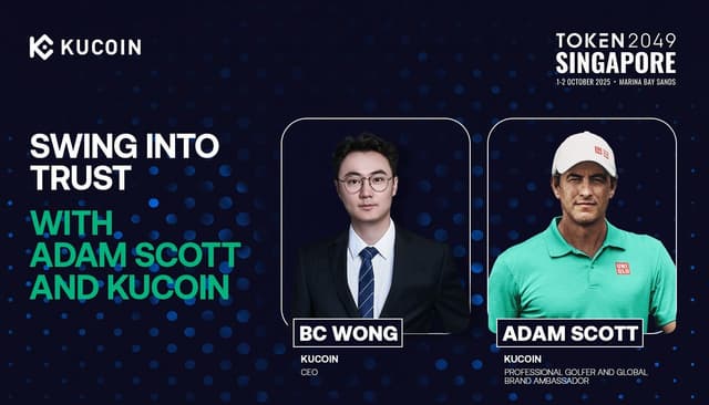 Swing Into Trust with Adam Scott and KuCoin at TOKEN2049 Singapore, Highlighting Trust and Innovation in Crypto