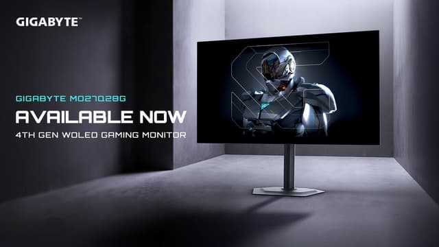 GIGABYTE Announces Availability of 27" QHD 280Hz WOLED Gaming Monitor MO27Q28G with 4-Sided Borderless Design