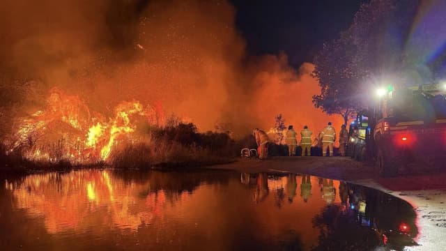 Destructive island bushfire sparked by holiday campfire
