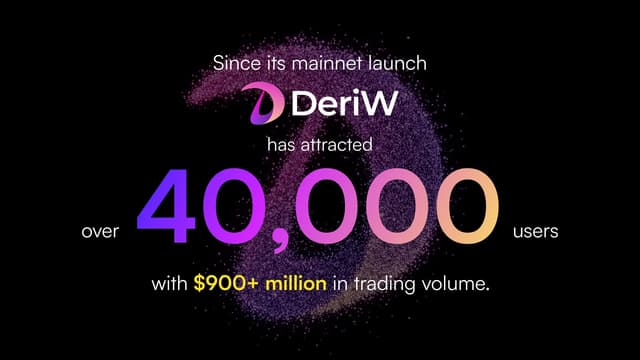 DeriW Sees Rapid Growth Post-Mainnet Launch, Redefining Perp DEX Standards with CEX-Rivaling Experience