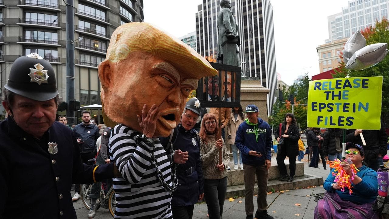 Anti-Trump 'No Kings' protests bring street party vibe