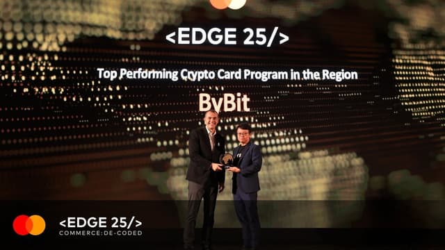 Bybit Card Honored as "the Best Performing Crypto Card" by Mastercard at EDGE 2025