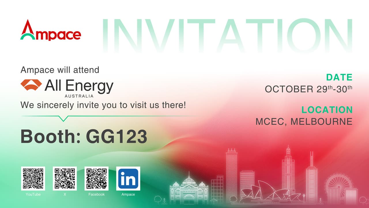 Ampace Showcases More Economical and Efficient Energy Solutions at All Energy Australia 2025