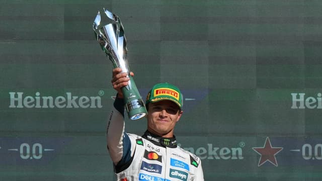 Norris overtakes Piastri on his way to top spot in F1