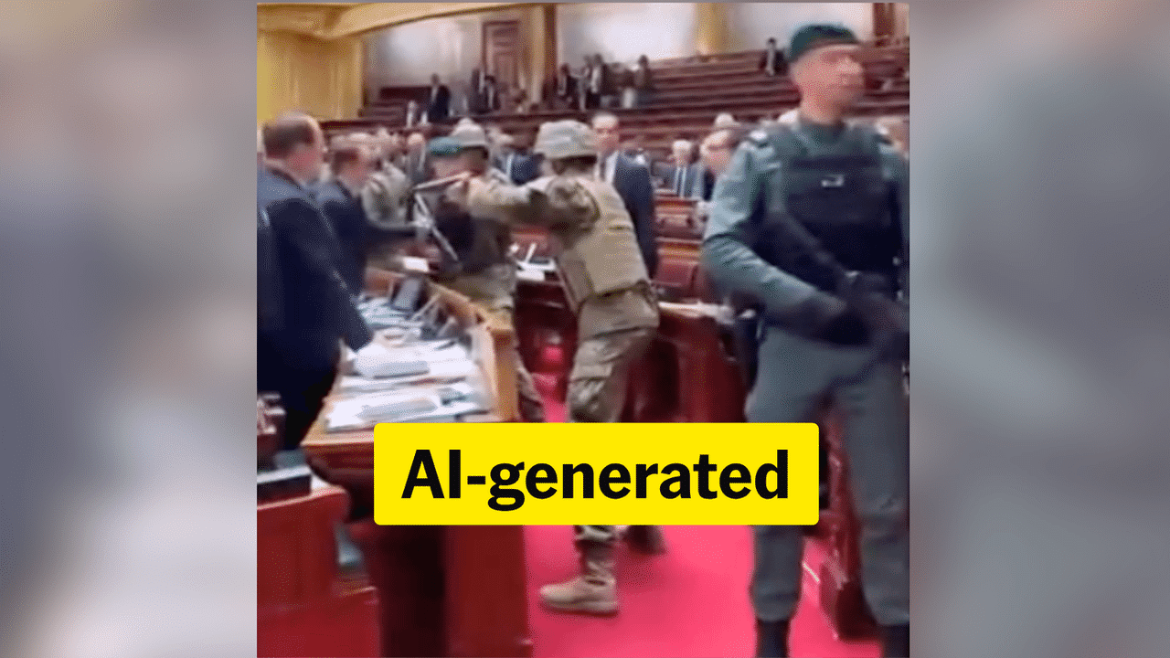 Video of Spanish coup a case of AI imagination
