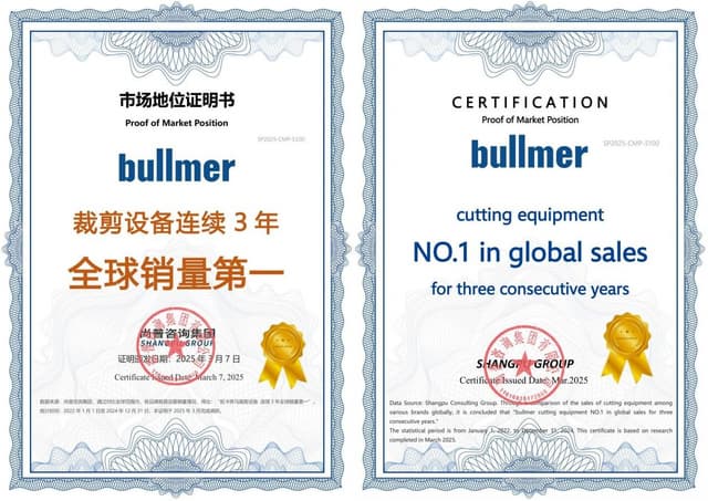 Shangpu Group Confirms Independent Market Validation: bullmer Leads Global Cutting Equipment Sales for Third Consecutive Year