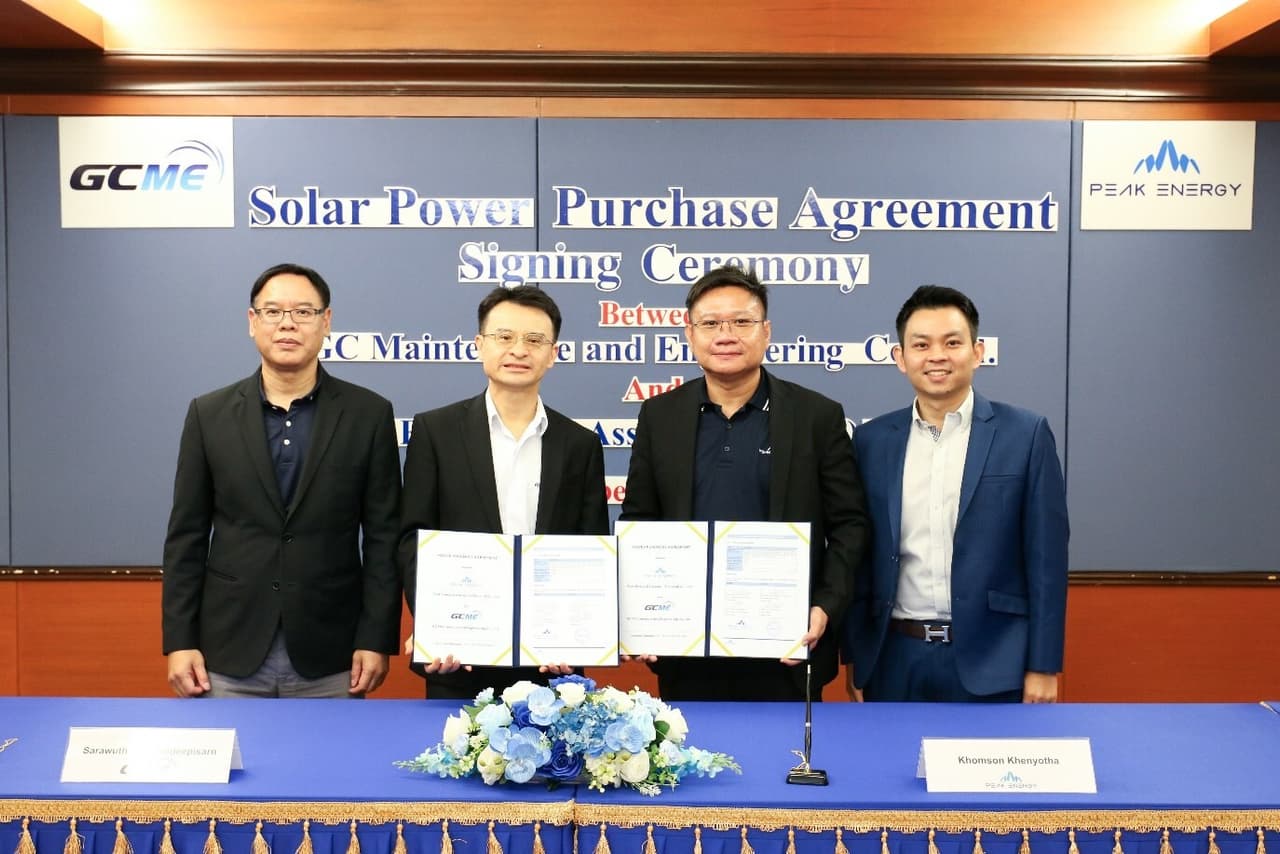 GC Maintenance and Engineering and Peak Energy Sign PPA for 500 kWp Rooftop Solar at Rayong Facility