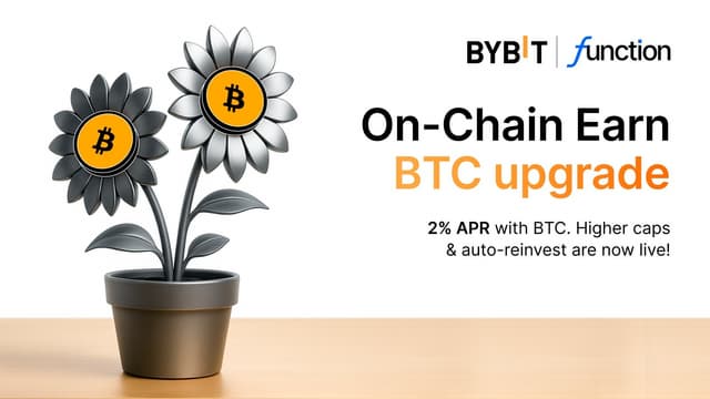 Bybit Enhances On-Chain Earn with Function Bitcoin, Lifting BTC APR to 2%