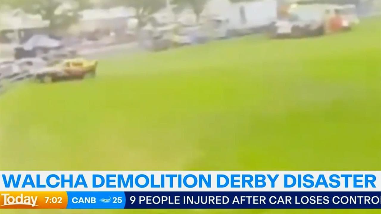 'Freak accident': 13 injured in demolition derby crash