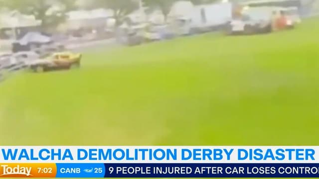 Community spirit praised after demolition derby crash