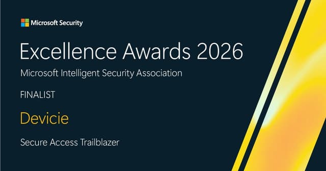 Devicie Recognized as a Microsoft Security Excellence Awards Finalist for Secure Access Trailblaze