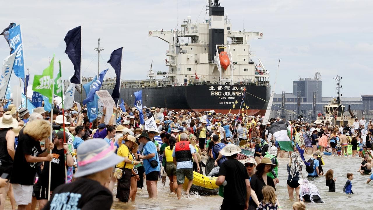 Arrests made as protesters block coal shipping lane