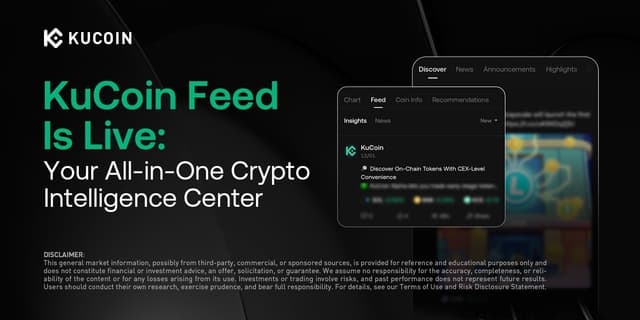KuCoin Launches "KuCoin Feed": An AI-Powered, All-in-One Crypto Intelligence Center