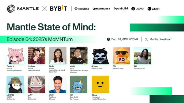 Mantle Hosts End-of-Year Livestream Mantle State of Mind Episode 04, Bringing Together RWA Leaders, Builders, and Global Ecosystem Partners