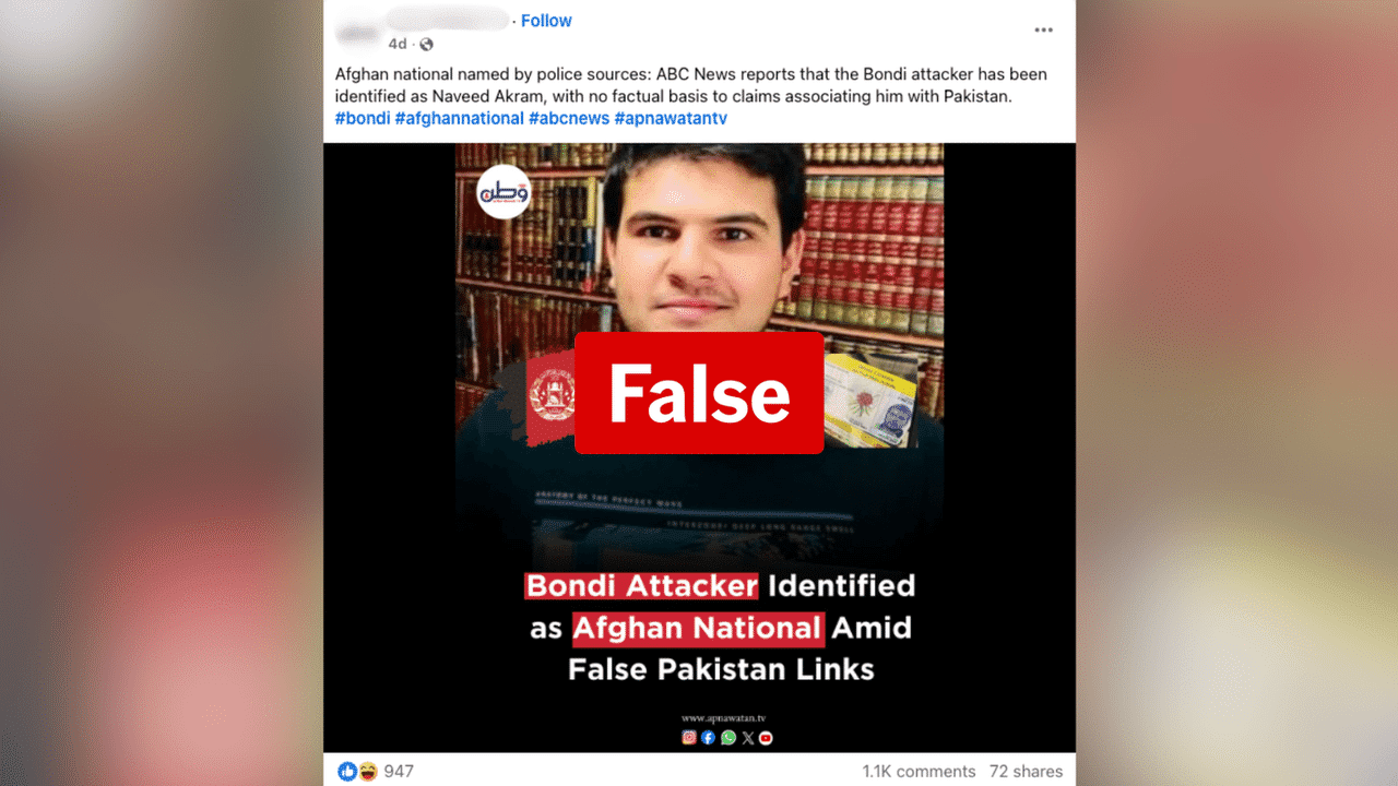 False claims circulate about Bondi Beach shooters' nationality