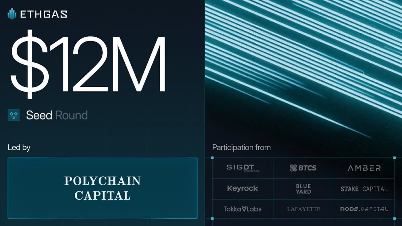 ETHGas Debuts Ethereum's Blockspace Futures Market with $800m of Commitments and $12m Seed Round Led by Polychain Capital