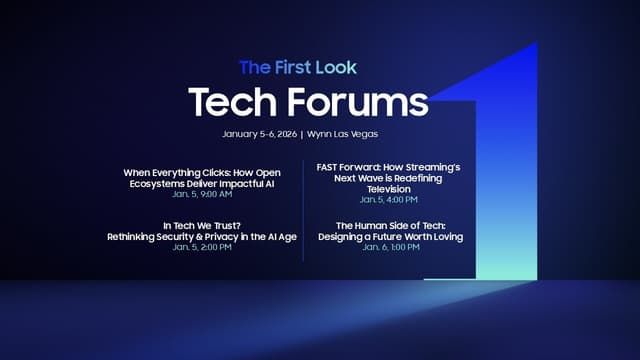 Samsung to Host Series of Tech Forums at CES 2026
