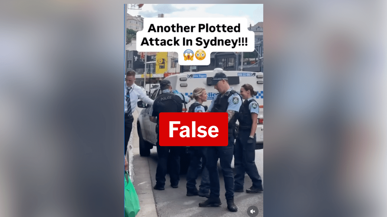 Sydney pub arrest video falsely claimed to be terror-related