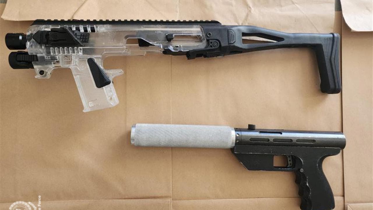 Two teens charged among six arrested in gun raid