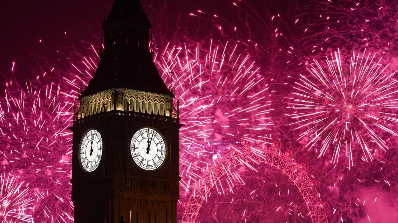 World bids goodbye to 2025 with fireworks, icy plunges