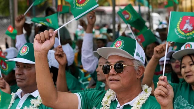 Myanmar's military-backed party leads election