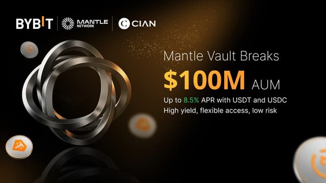 Mantle Vault Hits $100M Milestone, Cementing Bybit as Premier Gateway for On-Chain Yield