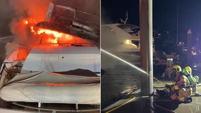 Superyachts destroyed in million-dollar marina blaze
