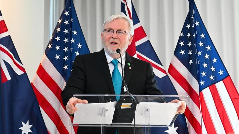 Kevin Rudd Flag Return to familiar turf for departing ambassador Rudd