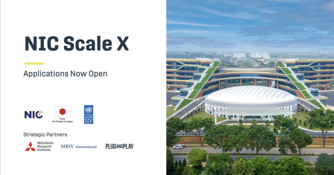 Vietnam National Innovation Center, the Embassy of Japan, UNDP, Mitsubishi Research Institute, and Plug and Play Launch - NIC Scale X Accelerator Program