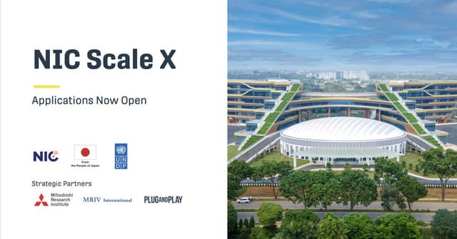 Vietnam National Innovation Center, the Embassy of Japan, UNDP, Mitsubishi Research Institute, and Plug and Play Launch - NIC Scale X Accelerator Program