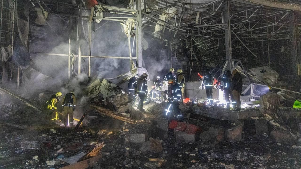 Ukraine says two killed in mass Russian drone attack