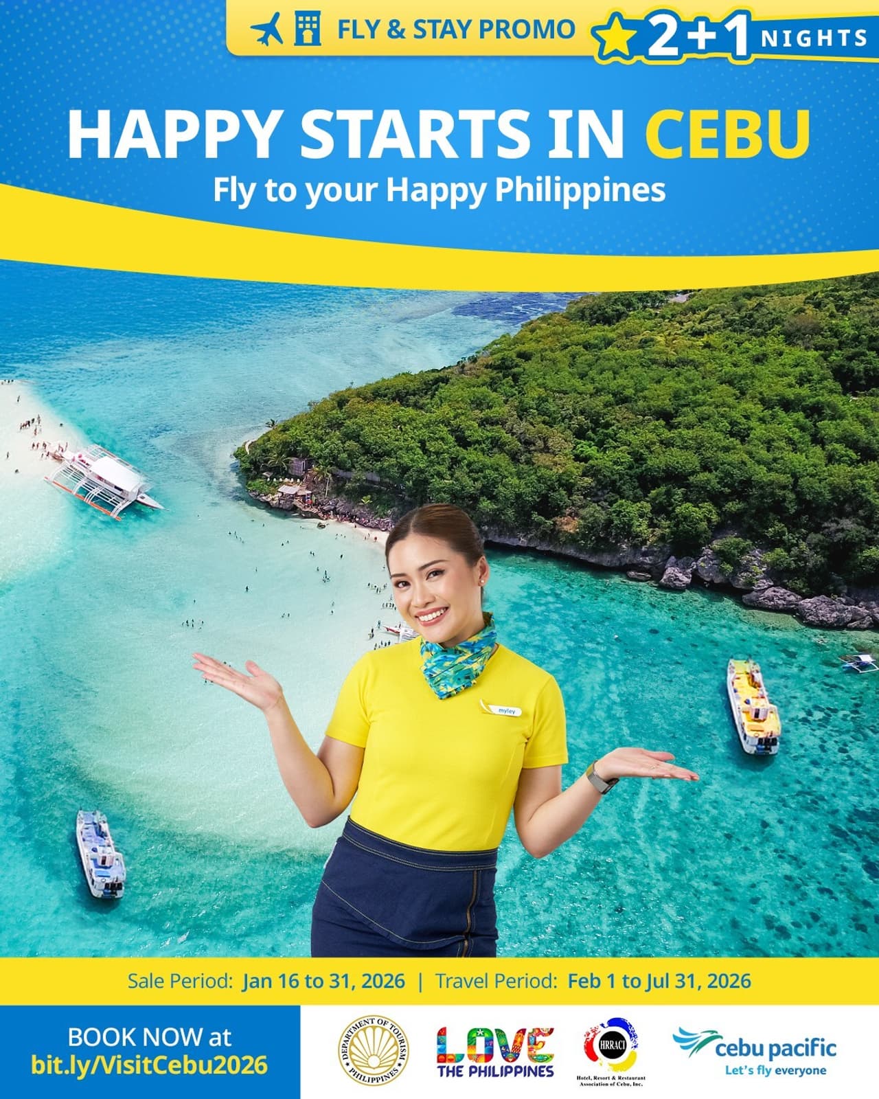 Happy Starts in Cebu: Cebu Pacific Partners with Philippine Tourism, Cebu Hotels and Resorts for Exclusive Travel Deals