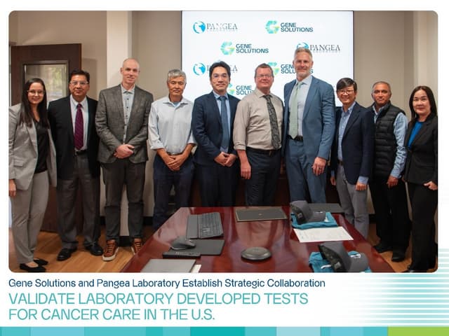 Gene Solutions and Pangea Laboratory Establish Strategic Collaboration to Validate Laboratory Developed ctDNA Tests for Precision Screening and Cancer Care in the U.S.