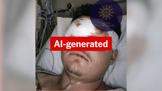 Fake news pages share AI image of wounded Bondi cop