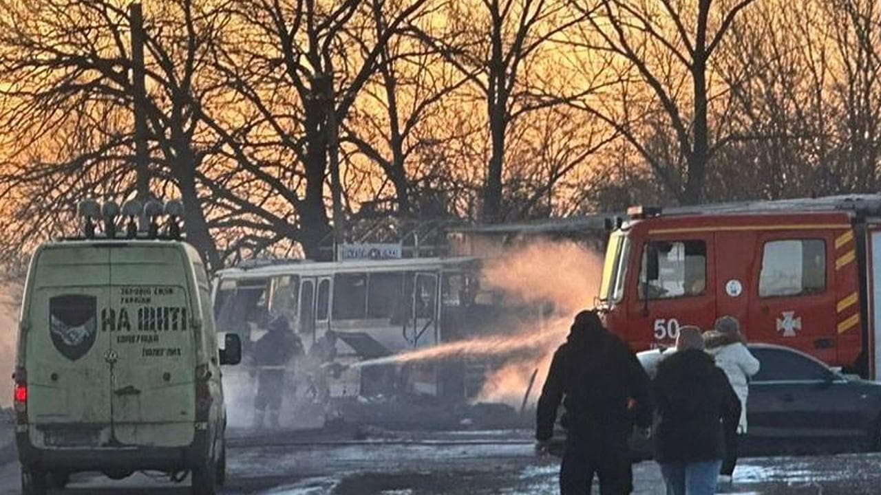 Russian drone strike kills 12 miners in bus: Ukraine