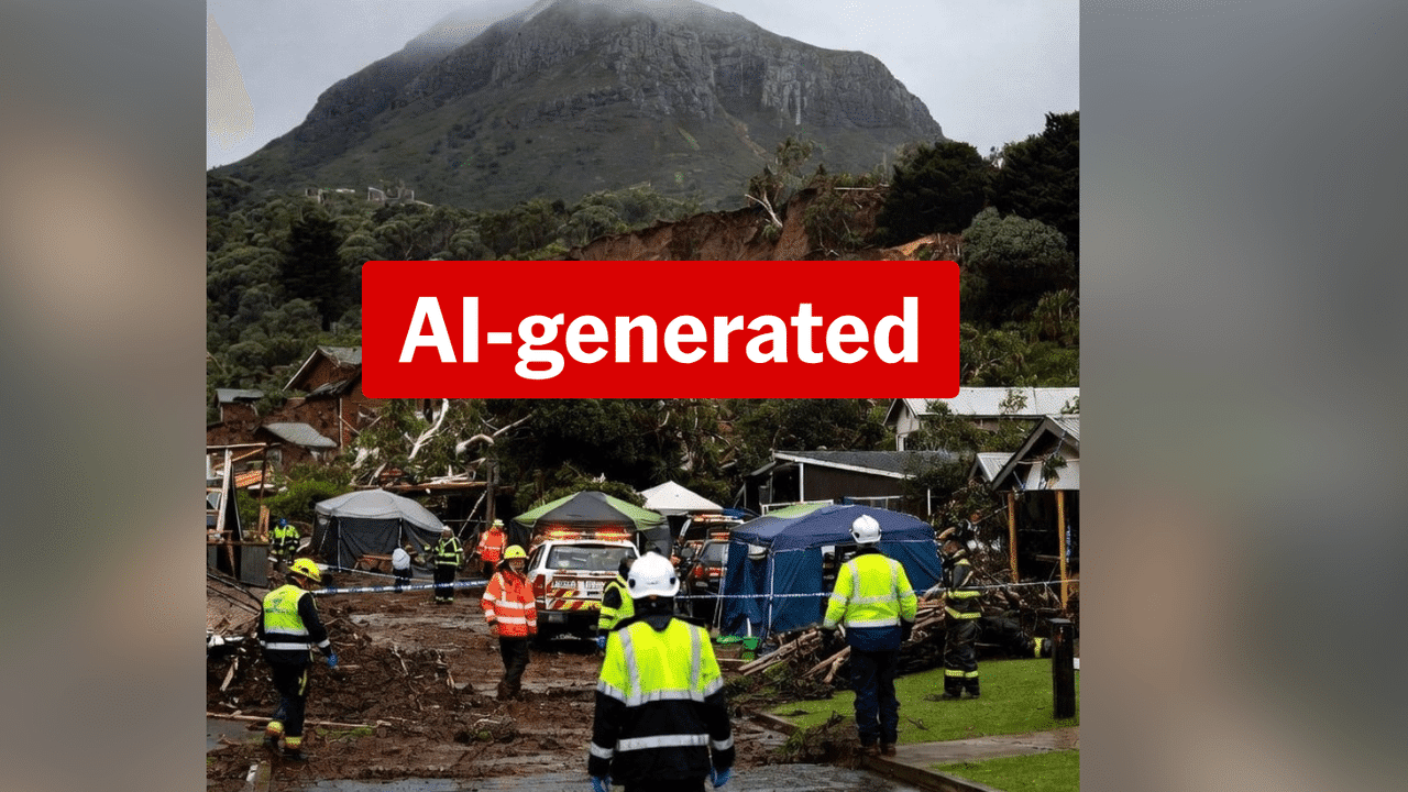 Facebook pages peddle AI images of NZ landslide disaster