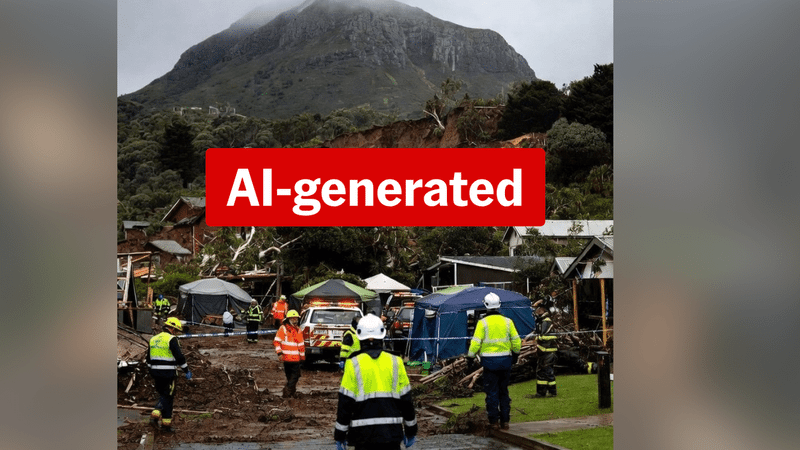 Facebook pages peddle AI images of NZ landslide disaster
