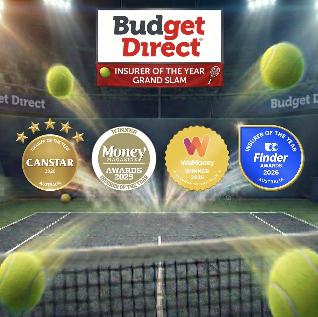 Game, Set, Grand Slam: Straight-Sets Victory for Budget Direct in Australia's Insurer Of The Year Awards