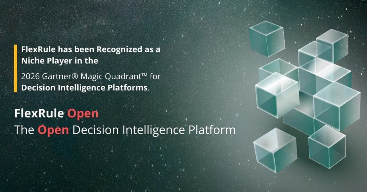 FlexRule® has been recognized as Niche Player in the 2026 Gartner® Magic Quadrant™ for Decision Intelligence Platforms