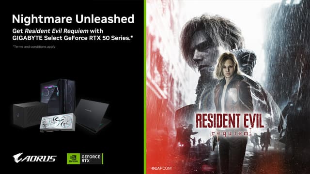 GIGABYTE Collaborates with NVIDIA® GeForce RTX™ for Resident Evil™ Requiem Bundle
