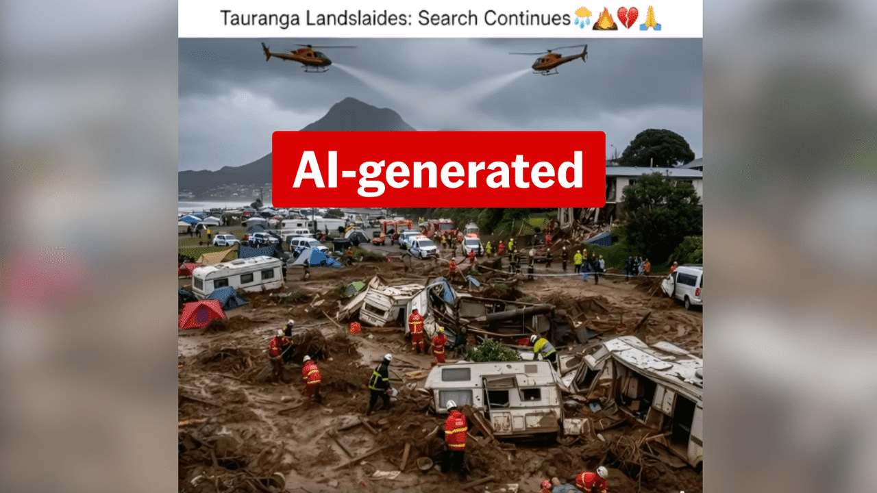 Fake NZ news page flooding Facebook with AI images