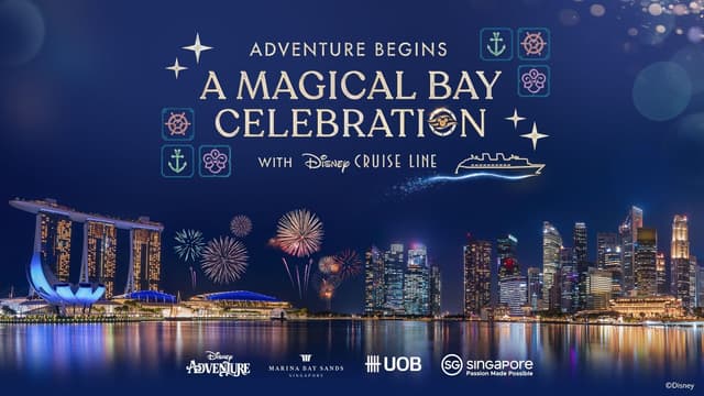 Marina Bay precinct partners UOB, Marina Bay Sands and Singapore Tourism Board, together with Disney Cruise Line, to illuminate Singapore's skyline with a fireworks sky show