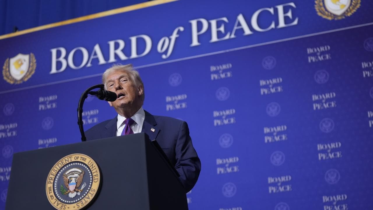 Trump tells Board of Peace $A10bn raised for Gaza