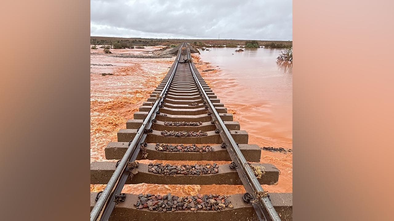 Rail link cut, shelves stripped as floods swamp outback