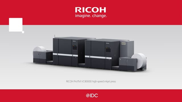 Ricoh named a Leader for the third time in Worldwide High-Speed Inkjet by IDC MarketScape
