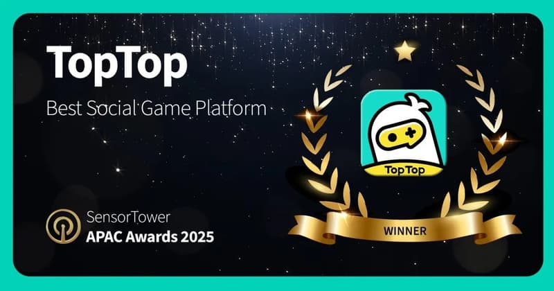 TopTop Named "Best Social Game Platform" at Sensor…